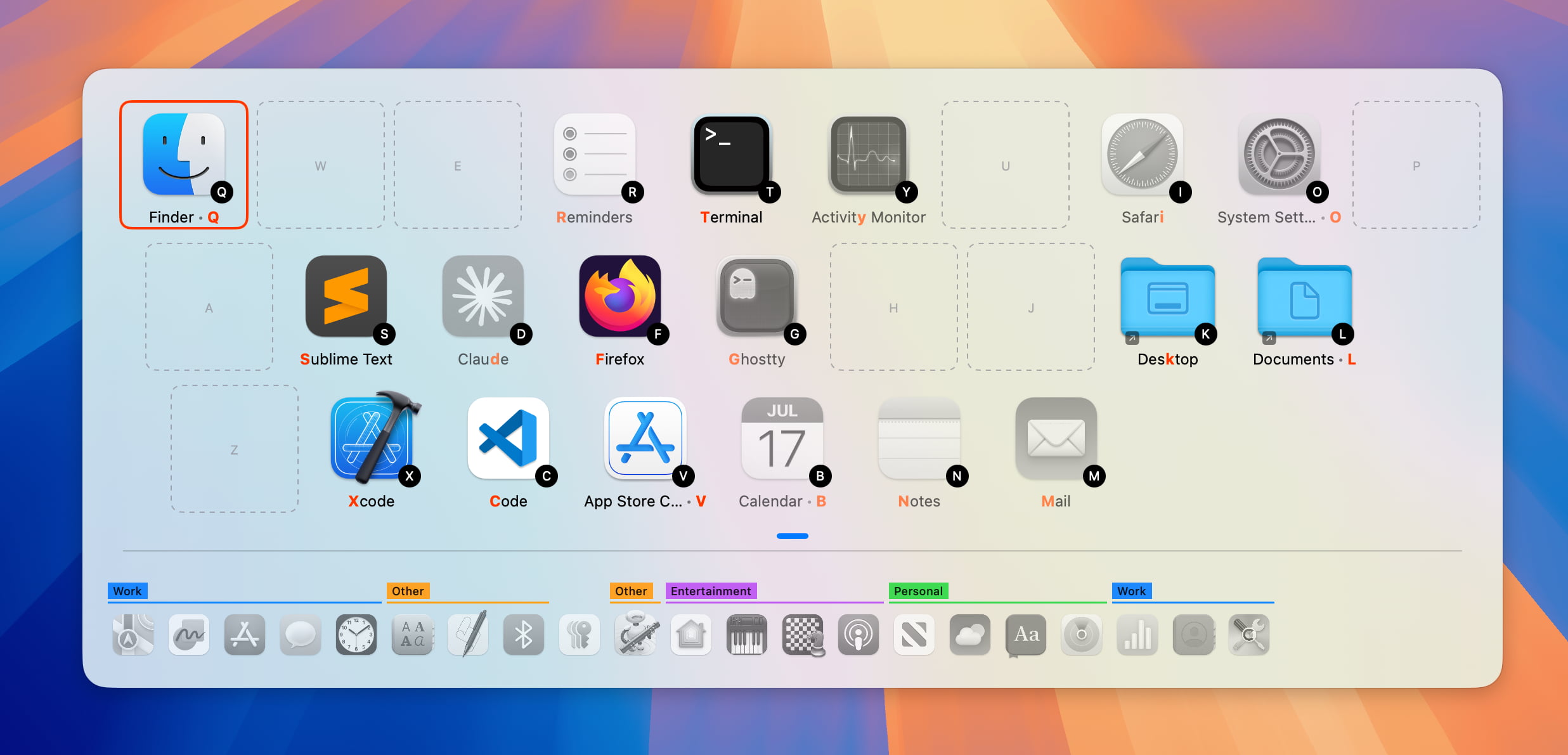 The overlay in a light theme